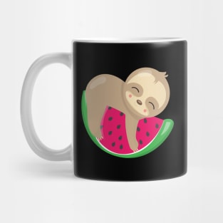 Cute Sloth Watermelon Mug